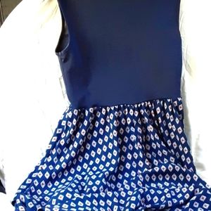 V VIBE SPORTWEAR navy Blue, Top/Plane Rest/Printed, Long ? midi/front, maxi/Back